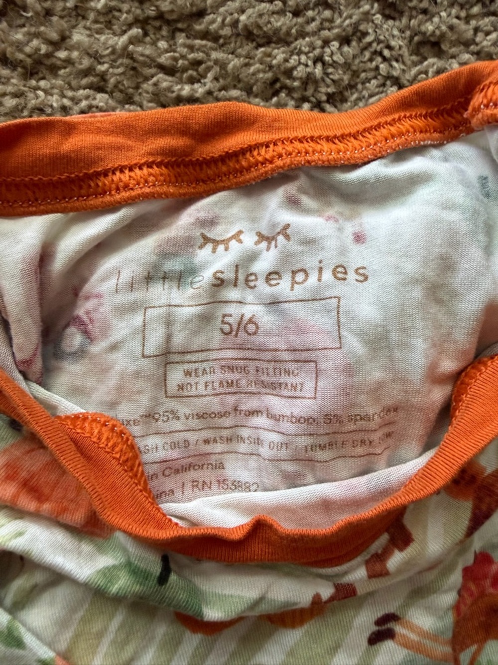 Little Sleepies Orange & Green Pumpkin Tractor Pajama Set - Picture 2 of 2